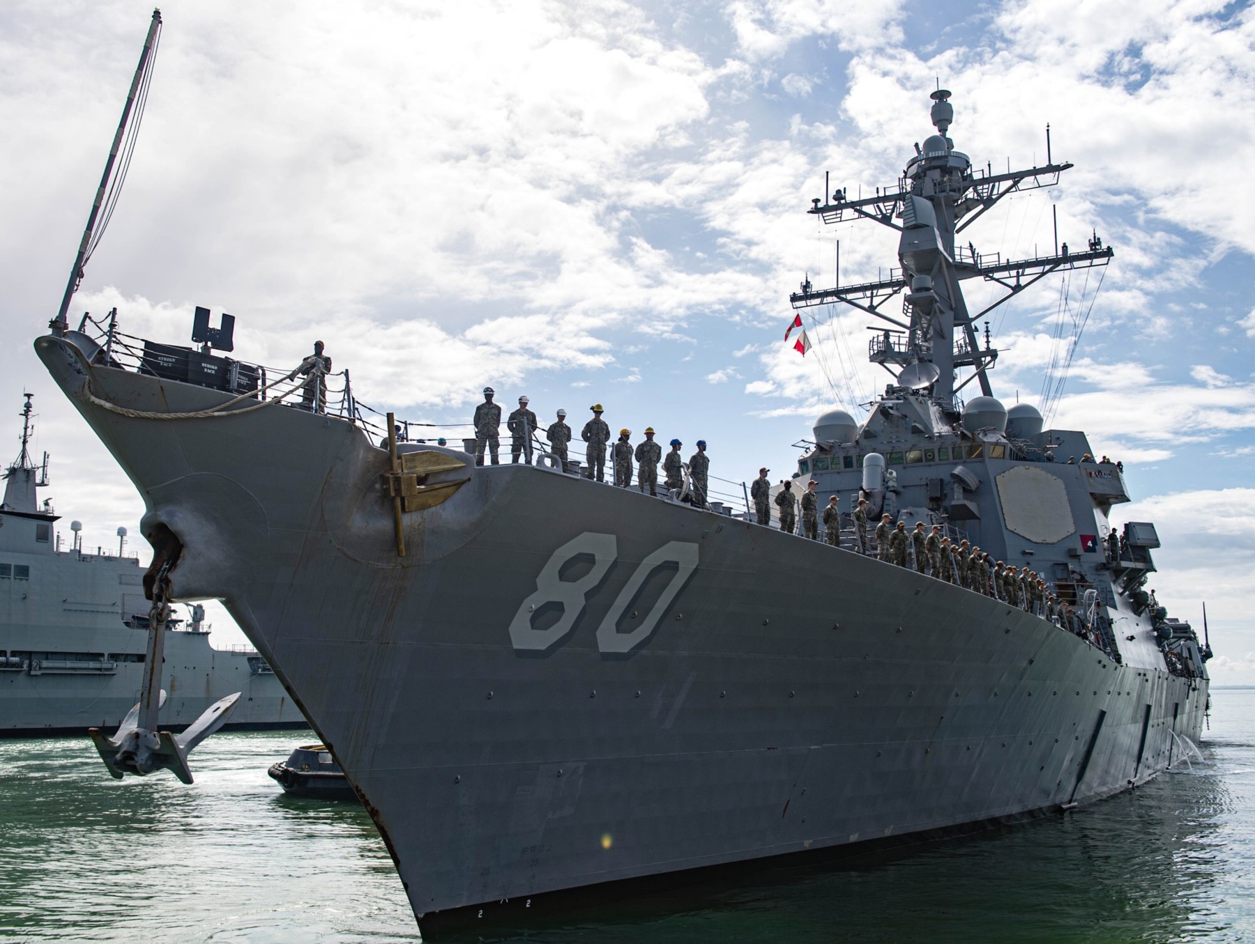 ddg-80 uss roosevelt guided missile destroyer arleigh burke class us navy 67 forward deployed rota spain