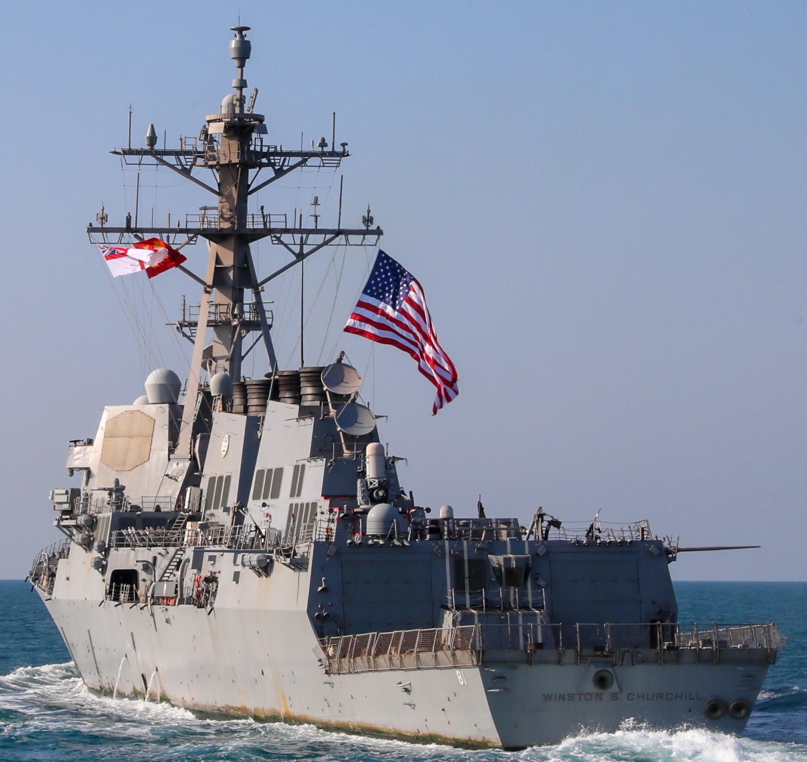 ddg-81 uss winston s. churchill arleigh burke class guided missile destroyer arabian gulf 81