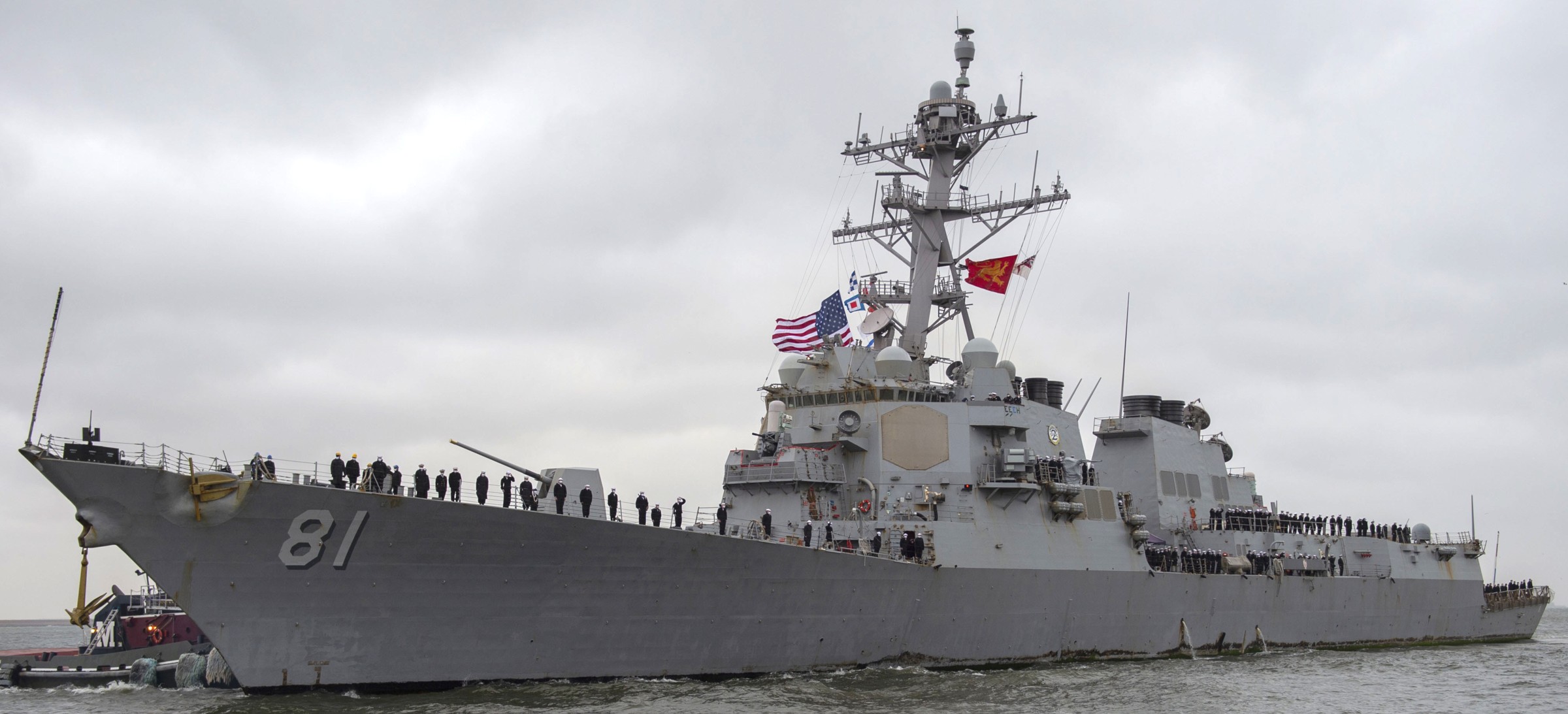 ddg-81 uss winston s. churchill arleigh burke class guided missile destroyer returning norfolk 2021 83