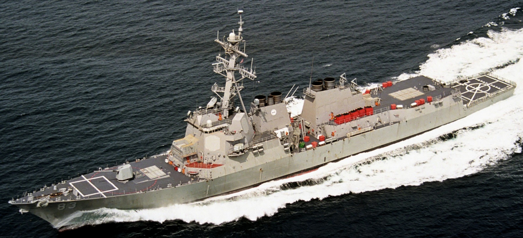 ddg-83 uss howard arleigh burke class guided missile destroyer bath iron works trials 2001 08