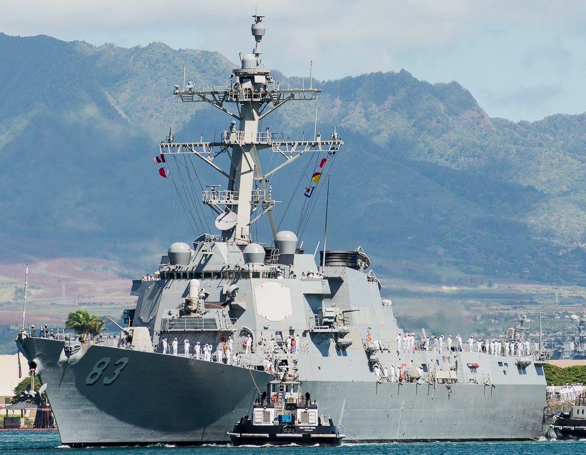 ddg-83 uss howard arleigh burke class guided missile destroyer arriving pearl harbor hickam rimpac 2016 38