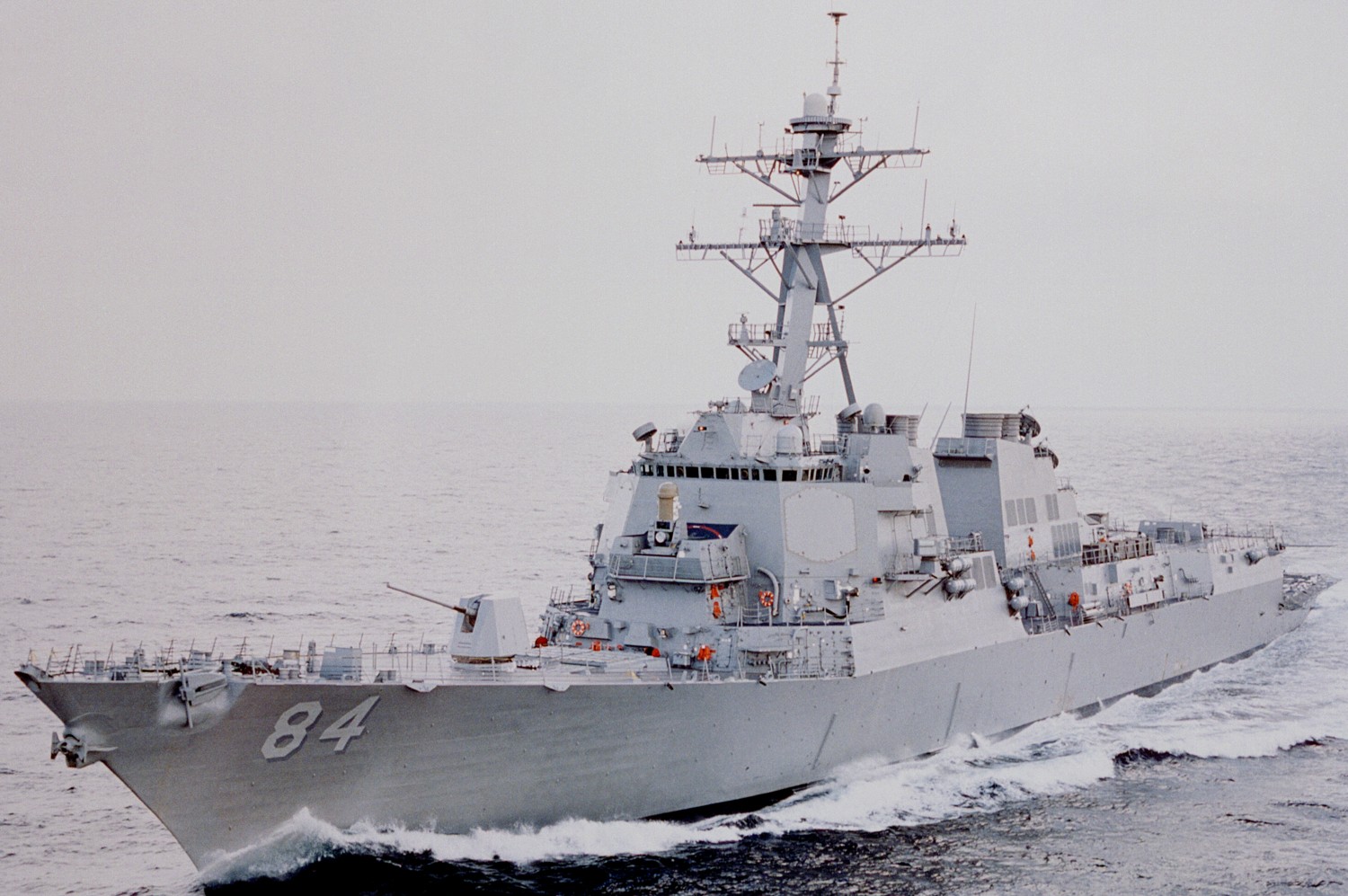 ddg-84 uss bulkeley arleigh burke class guided missile destroyer builder's sea trials 2001 08