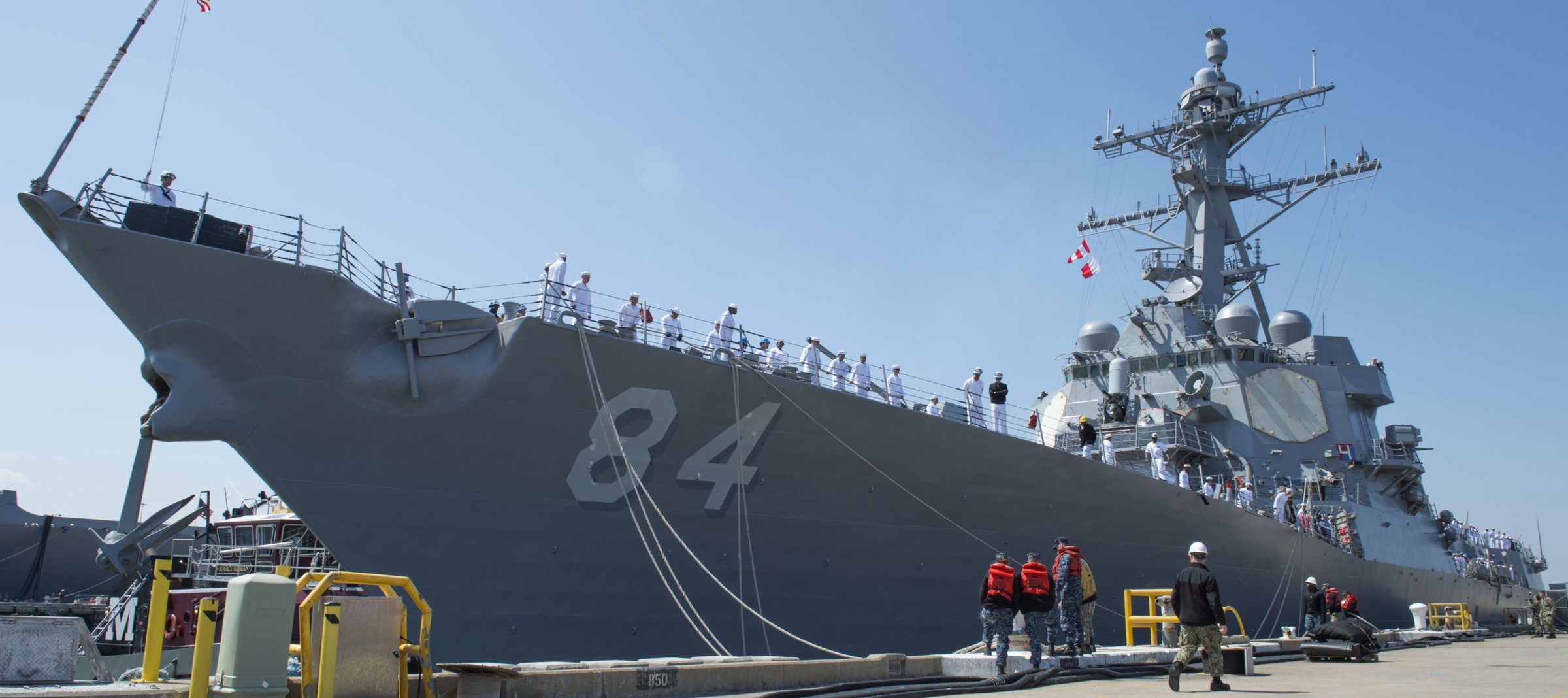 ddg-84 uss bulkeley arleigh burke class guided missile destroyer departing naval station norfolk 62