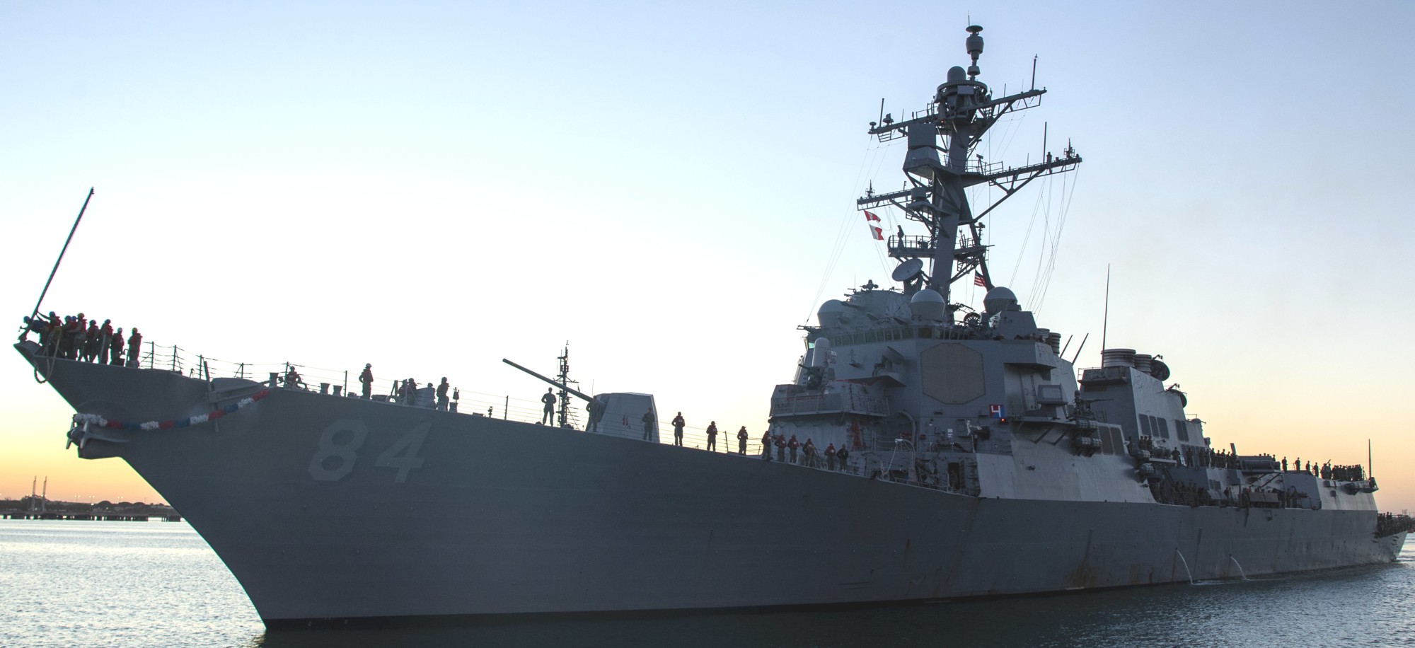 ddg-84 uss bulkeley arleigh burke class guided missile destroyer arriving naval station rota 2022 70