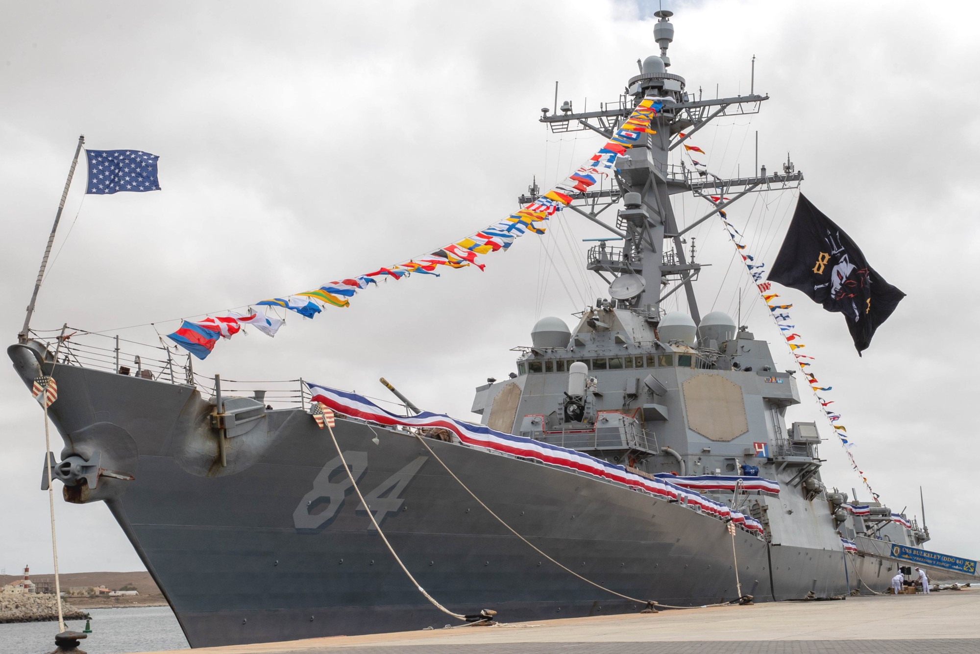 ddg-84 uss bulkeley arleigh burke class guided missile destroyer cape verde island 75