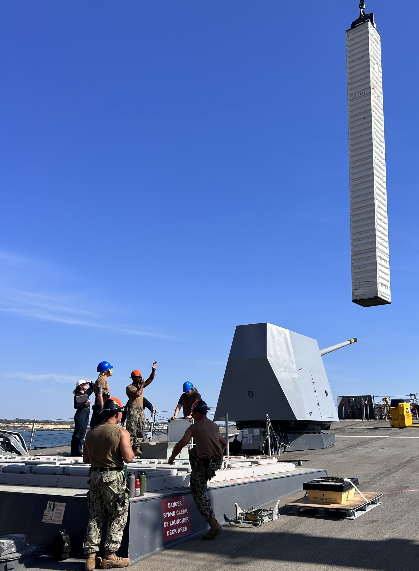 ddg-84 uss bulkeley arleigh burke class guided missile destroyer mk.41 vls ammunition onload rota 77