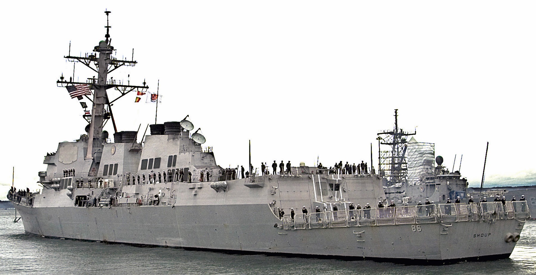 ddg-86 uss shoup arleigh burke class guided missile destroyer departing everett 15