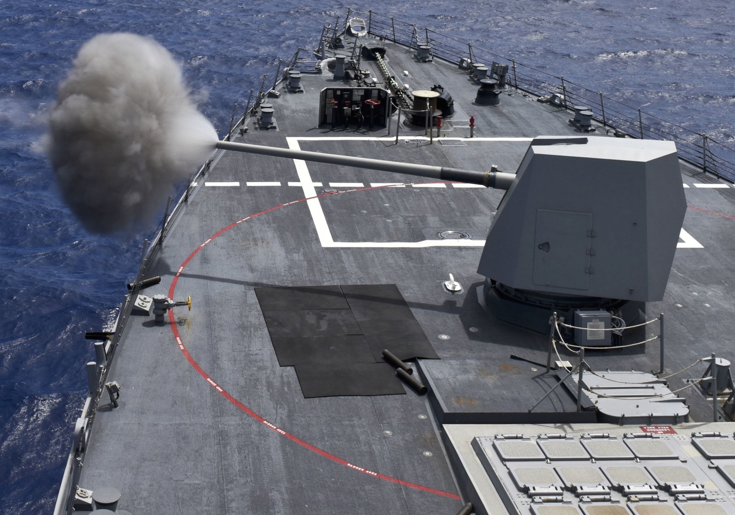 ddg-86 uss shoup arleigh burke class guided missile destroyer gun fire exercise 43