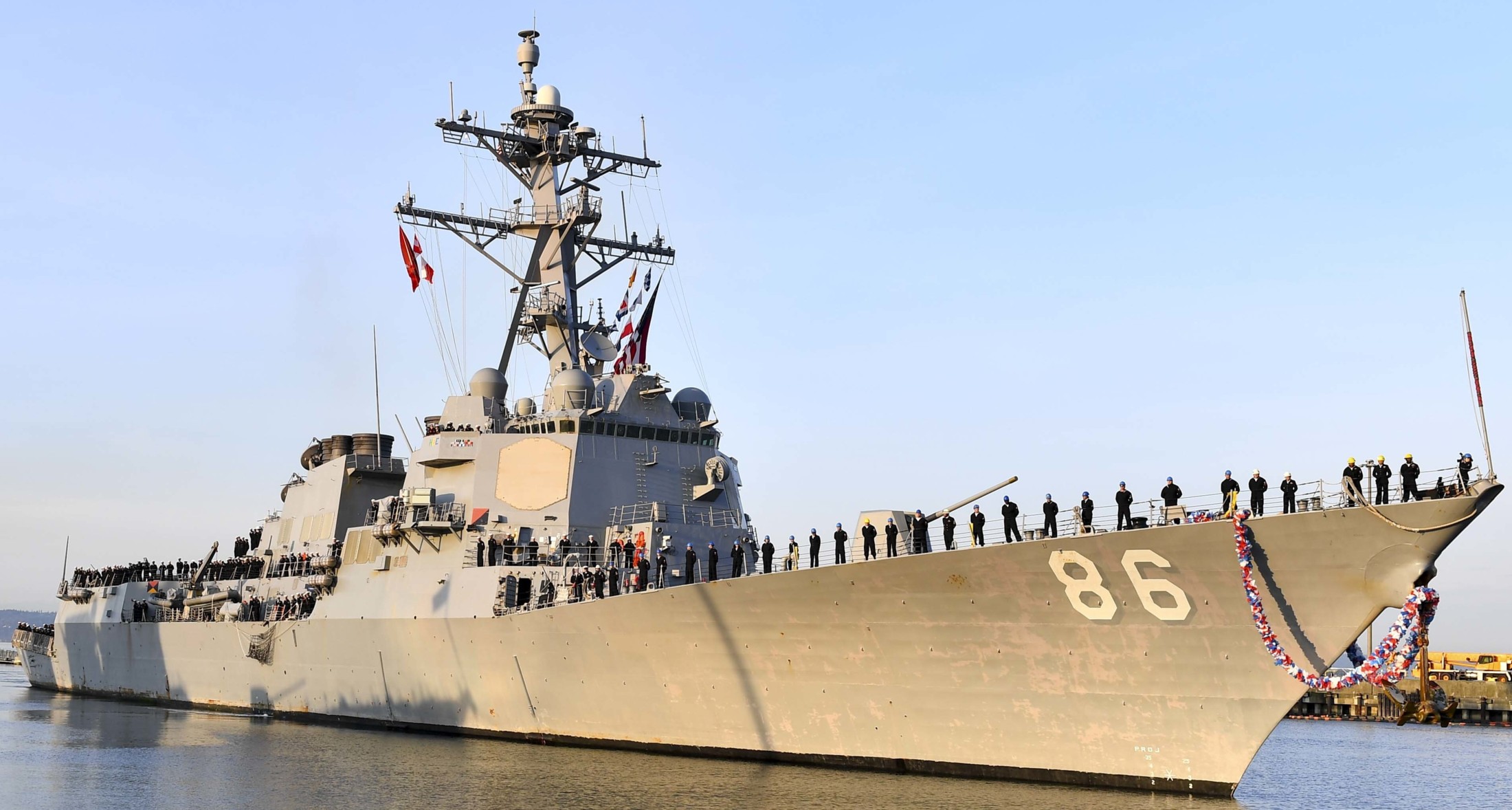 ddg-86 uss shoup arleigh burke class guided missile destroyer naval station everett 62