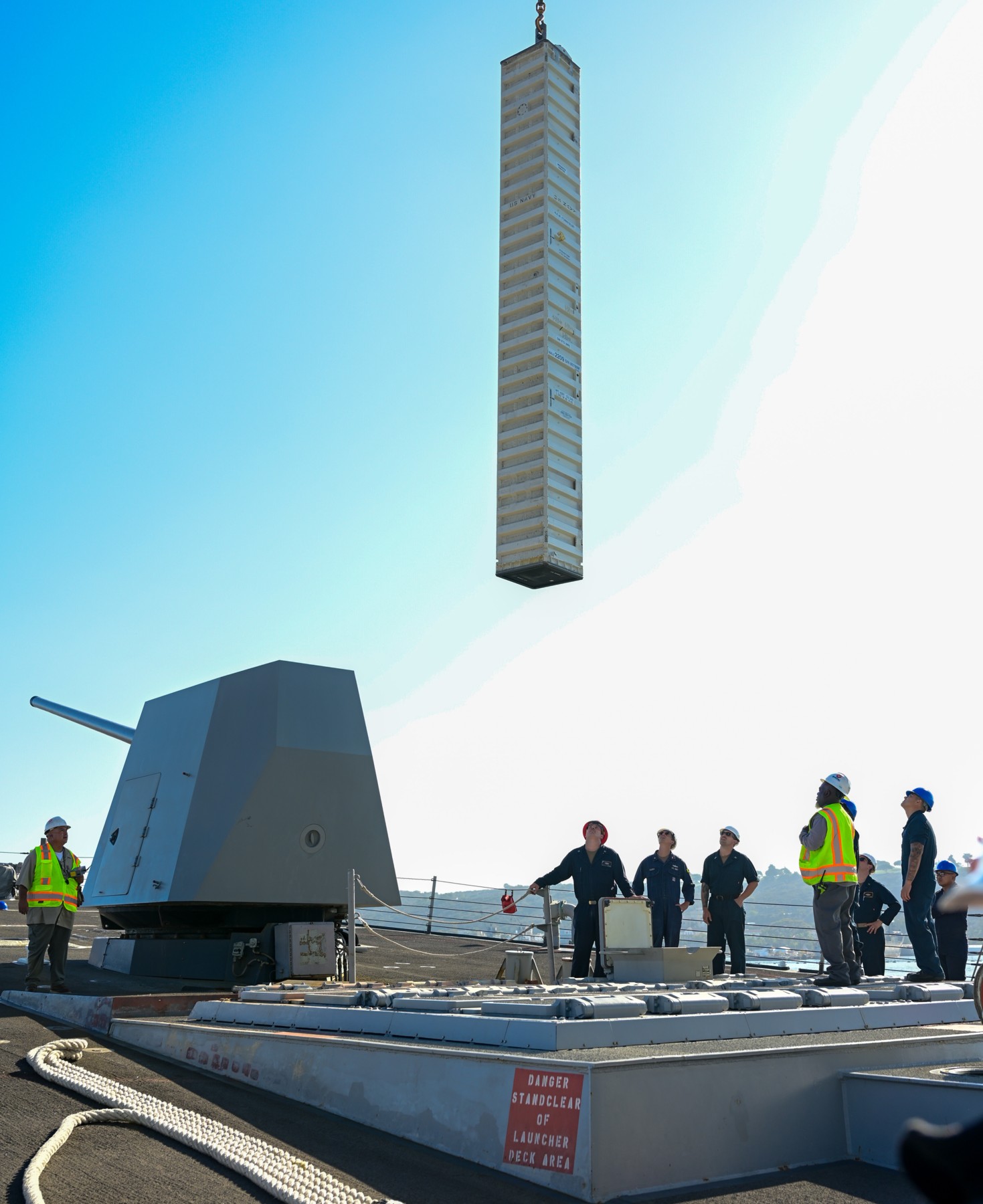 ddg-86 uss shoup arleigh burke class guided missile destroyer ammunition onload 74