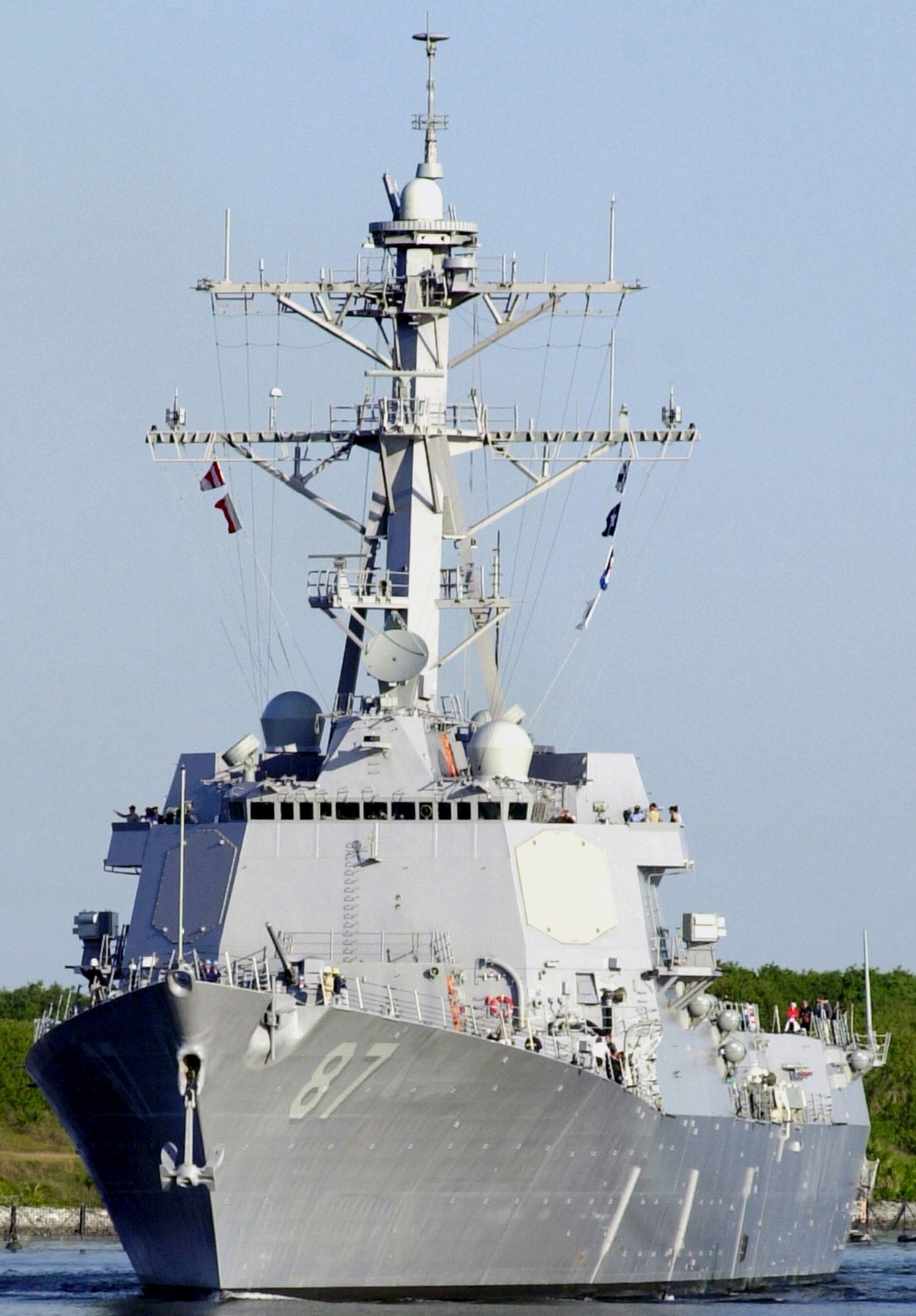 ddg-87 uss mason arleigh burke class guided missile destroyer commissioning port canaveral florida 2003 08