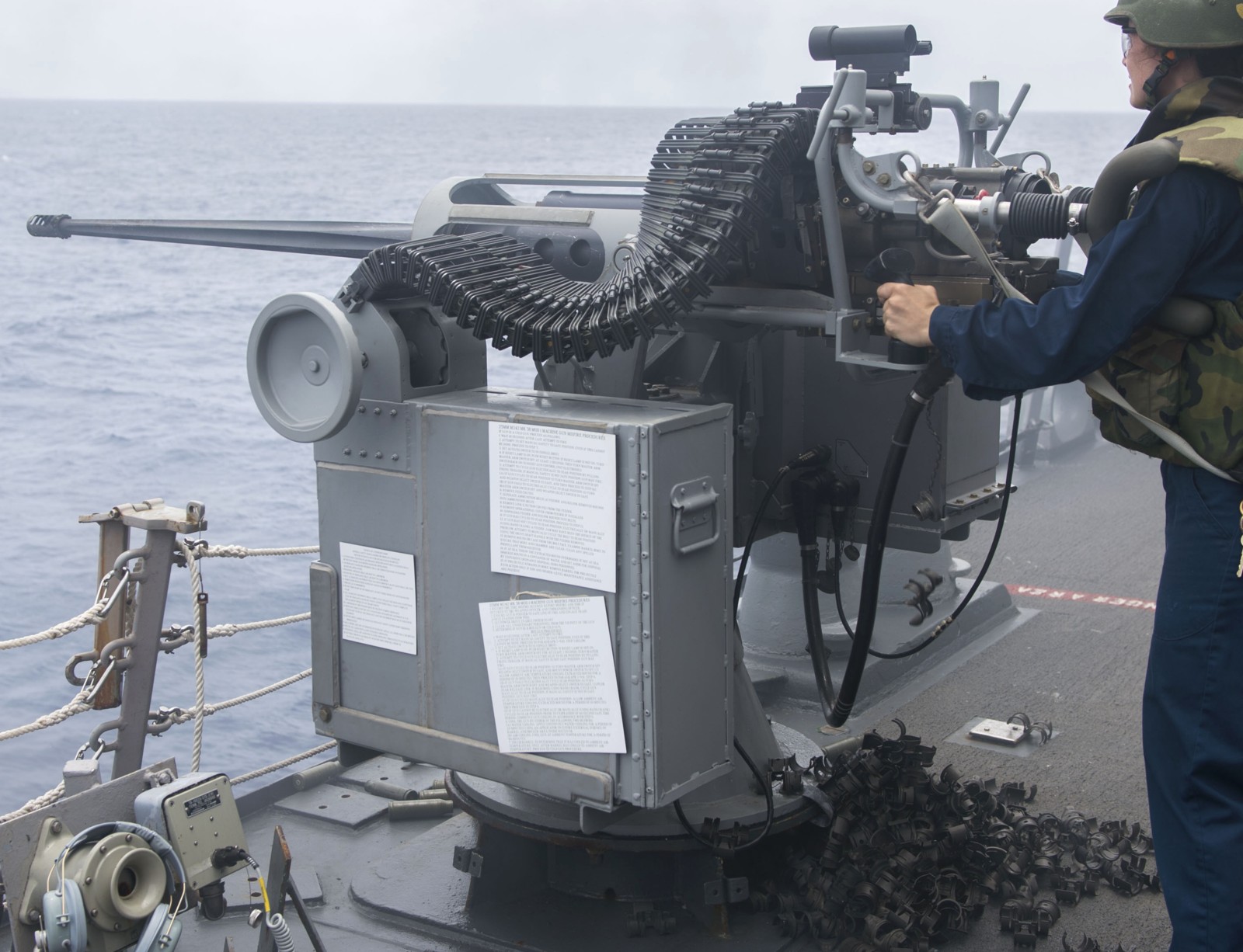 ddg-88 uss preble arleigh burke class guided missile destroyer mk.38 mod.1 machine gun 51