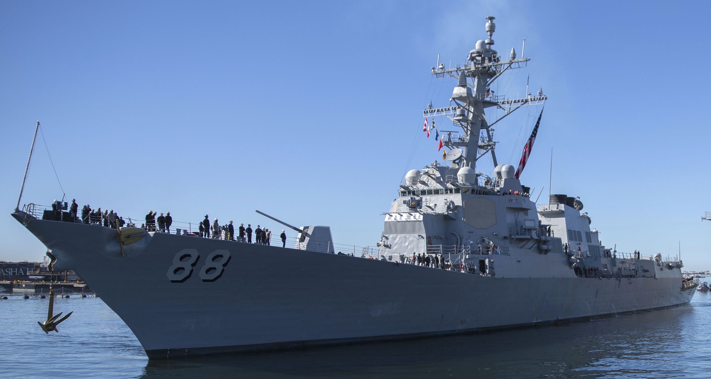 ddg-88 uss preble arleigh burke class guided missile destroyer naval base san diego california 88