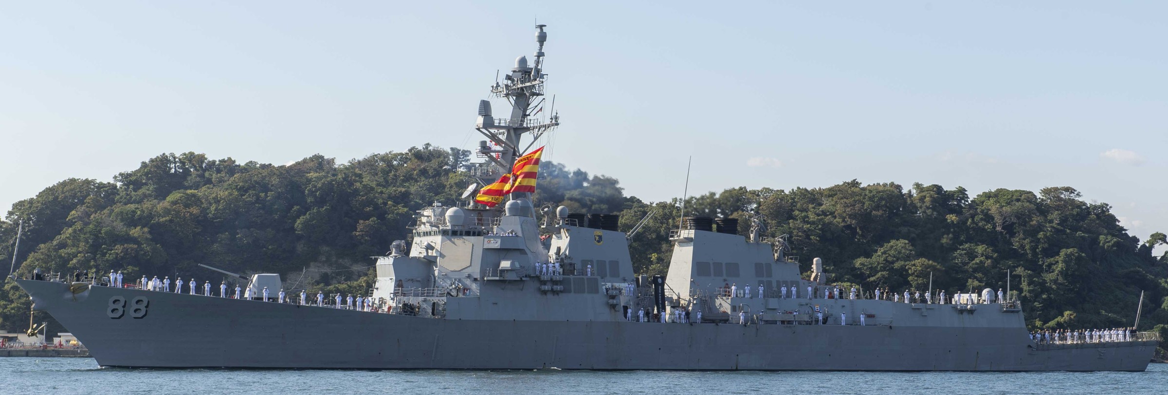 ddg-88 uss preble guided missile destroyer arriving homeport yokosuka japan 2024 97