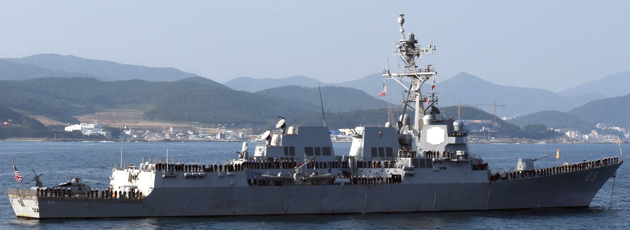 ddg-89 uss mustin arleigh burke class guided missile destroyer aegis busan korea 61