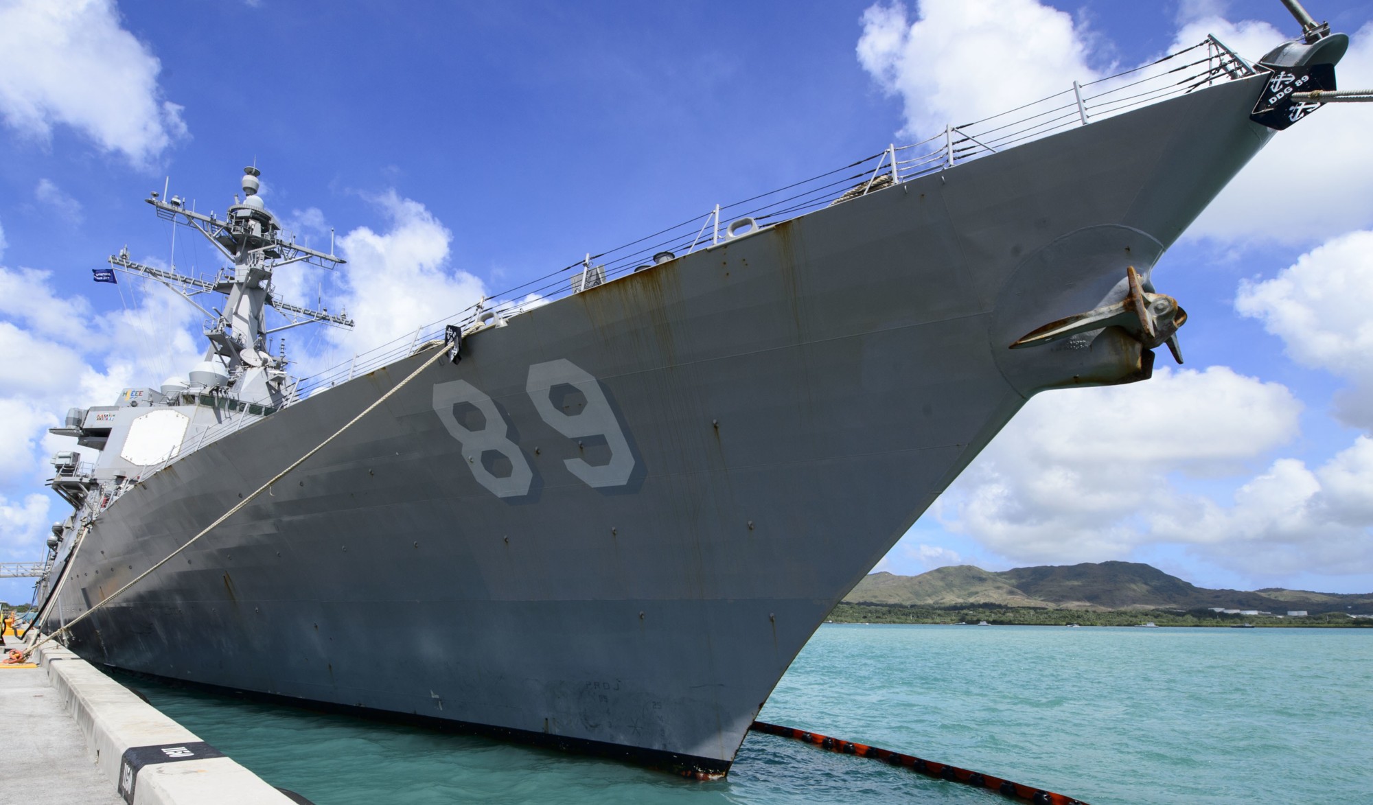 ddg-89 uss mustin arleigh burke class guided missile destroyer aegis naval base guam apra harbor 69