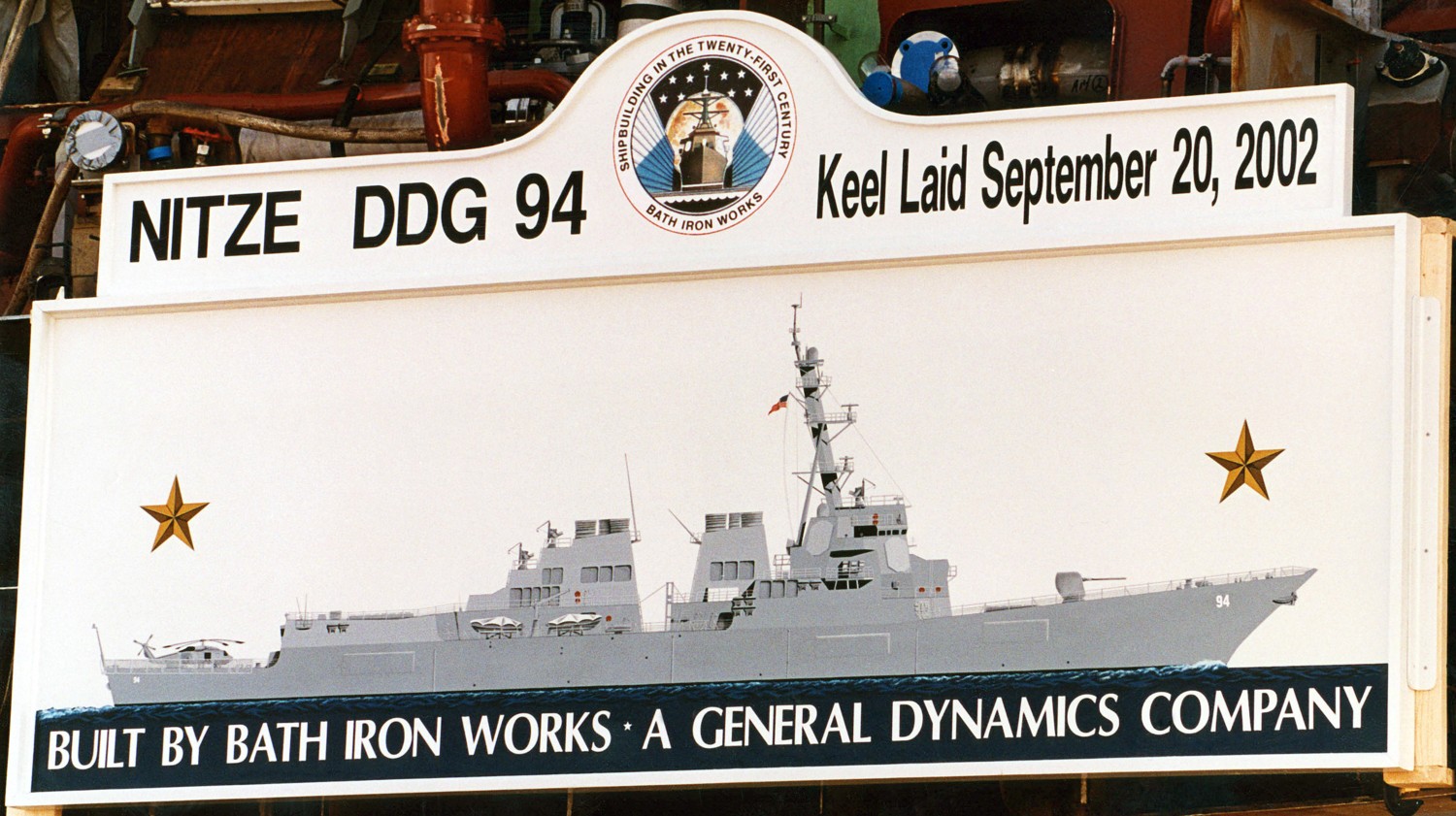 ddg-94 uss nitze arleigh burke class guided missile destroyer keel laying 2002