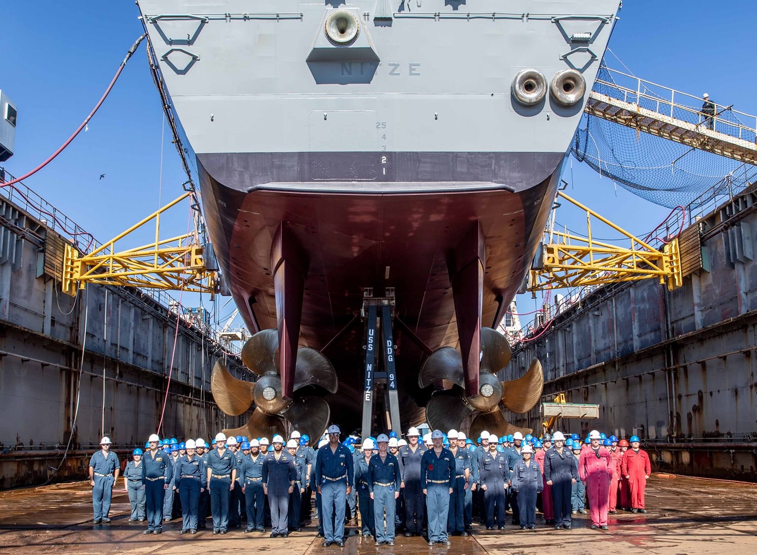 ddg-94 uss nitze arleigh burke class guided missile destroyer bae systems ship repair dry-dock 93