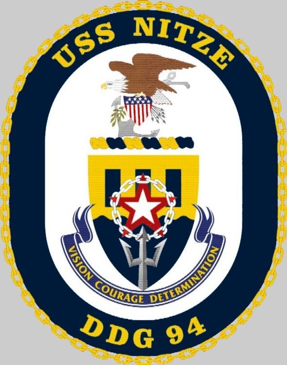 ddg-94 uss nitze insignia crest patch arleigh burke class guided missile destroyer us navy 02x