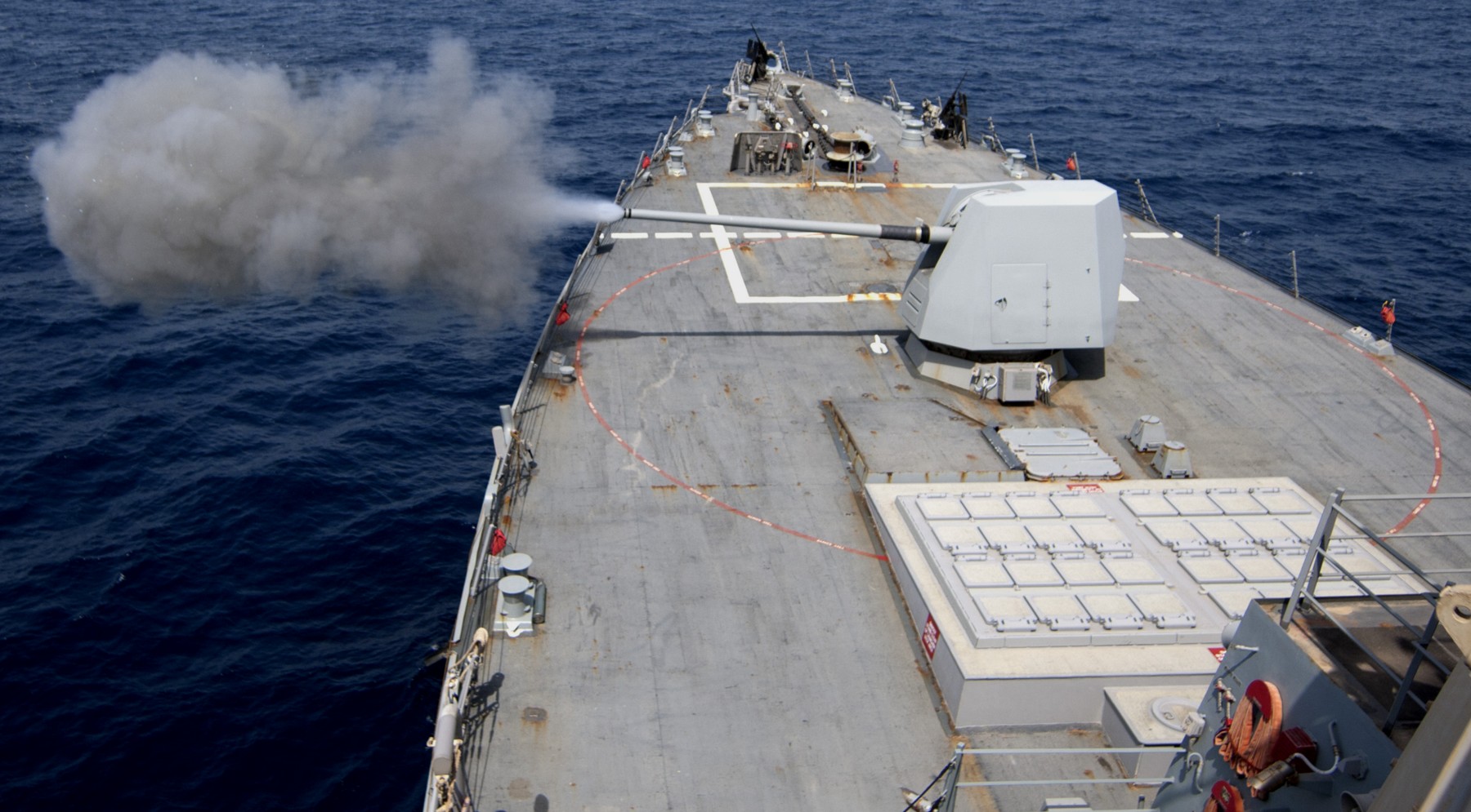 ddg-95 uss james e. williams arleigh burke class guided missile destroyer mk.45 gun fire 38