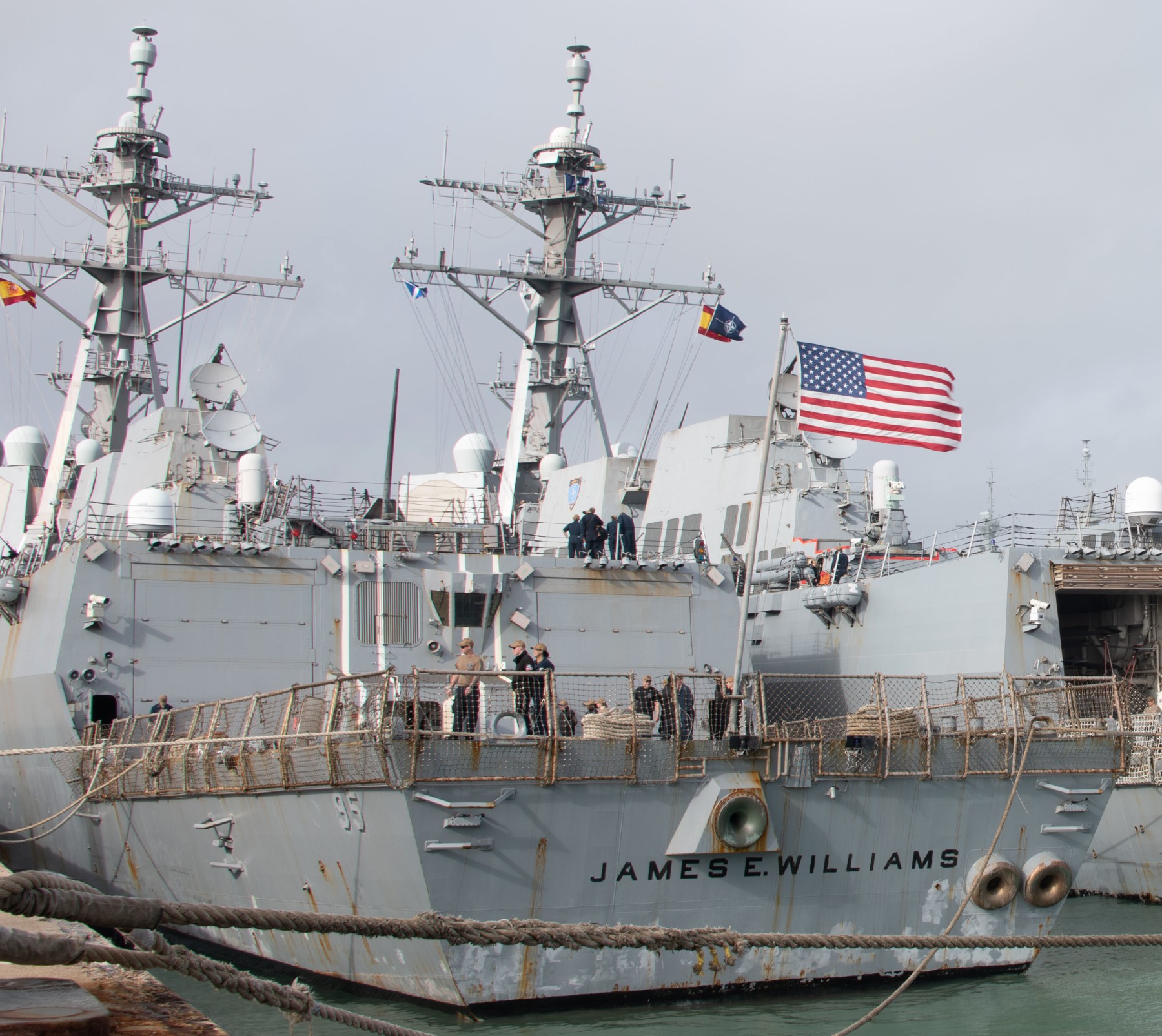 ddg-95 uss james e. williams arleigh burke class guided missile destroyer us navy rota spain 2022