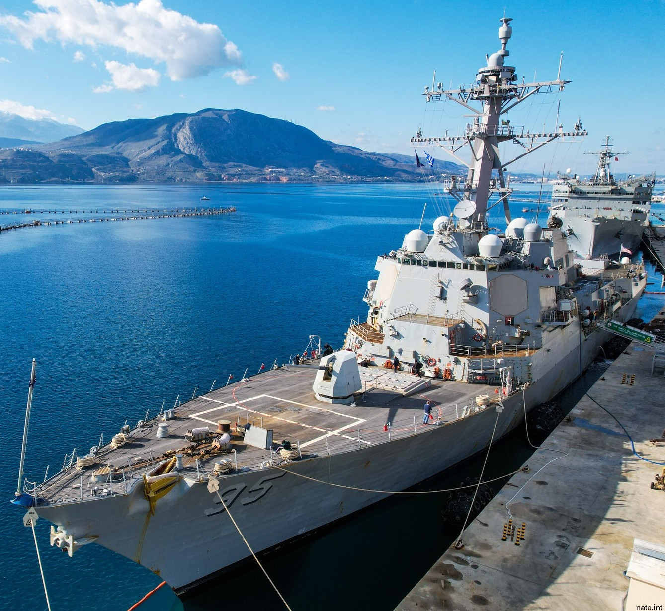 ddg-95 uss james e. williams arleigh burke class guided missile destroyer us navy souda bay crete greece nato 86