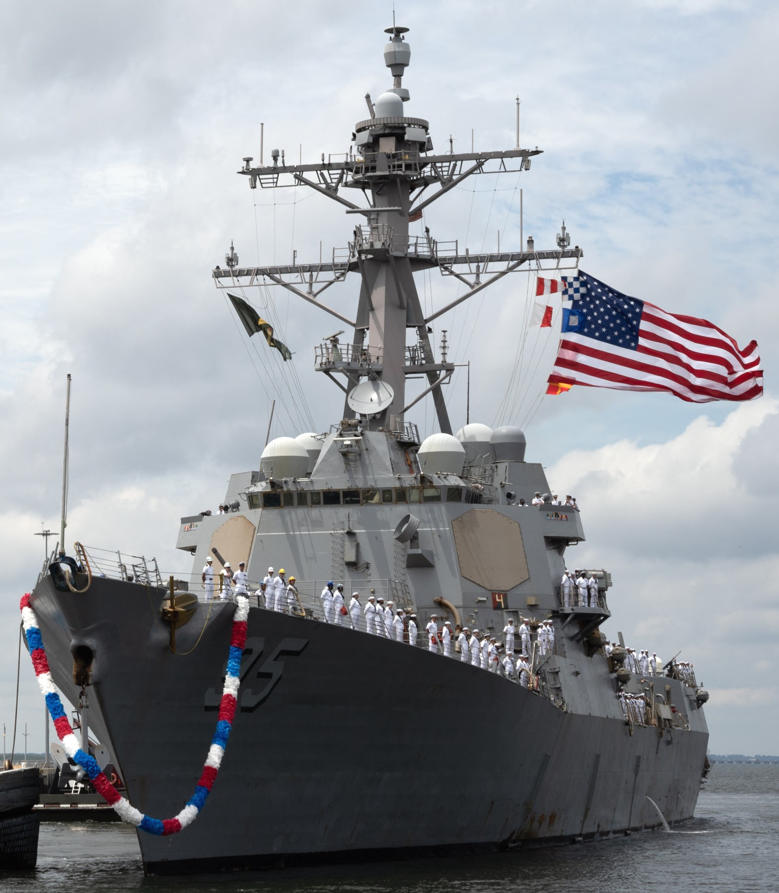 ddg-95 uss james e. williams arleigh burke class guided missile destroyer us navy returning norfolk virginia 2023