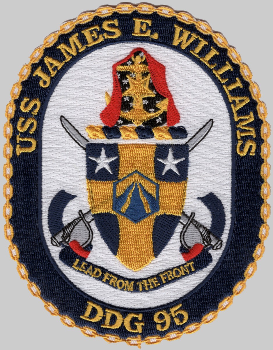 ddg-95 uss james e. williams insignia crest patch badge arleigh burke class guided missile destroyer 02pa