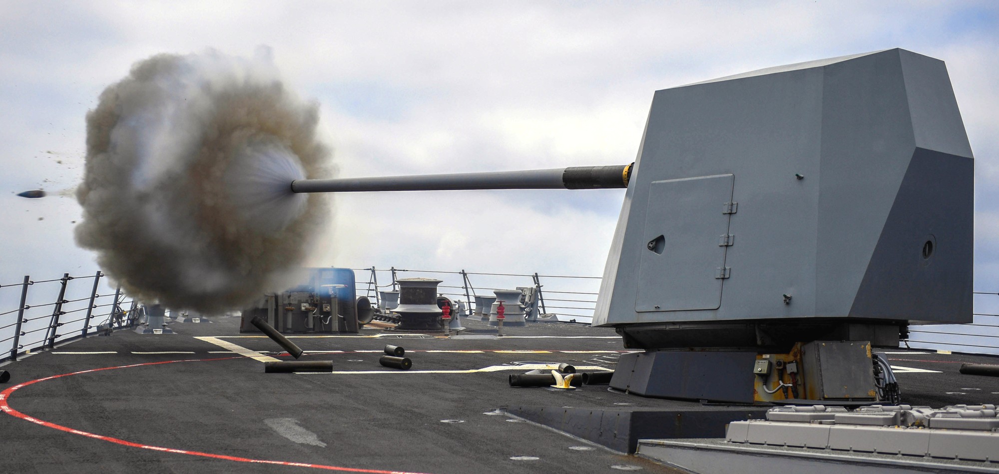 ddg-96 uss bainbridge arleigh burke class guided missile destroyer aegis us navy mk.45 gun fire 37