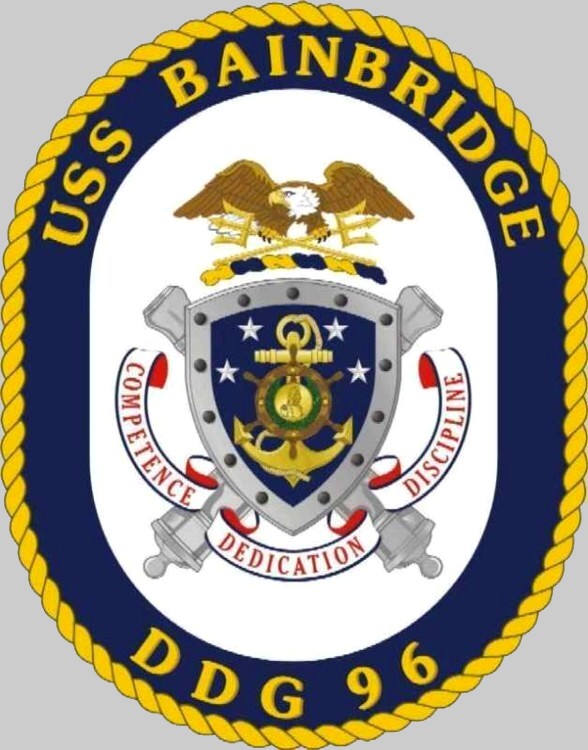 ddg-96 uss bainbridge insignia crest patch badge arleigh burke class guided missile destroyer us navy 03c