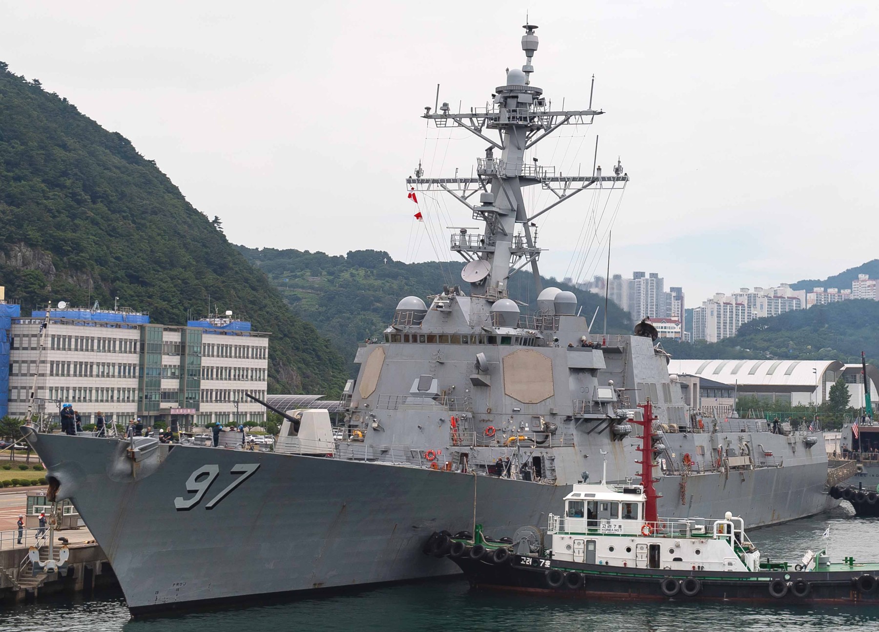 ddg-97 uss halsey arleigh burke class guided missile destroyer aegis busan korea 2024