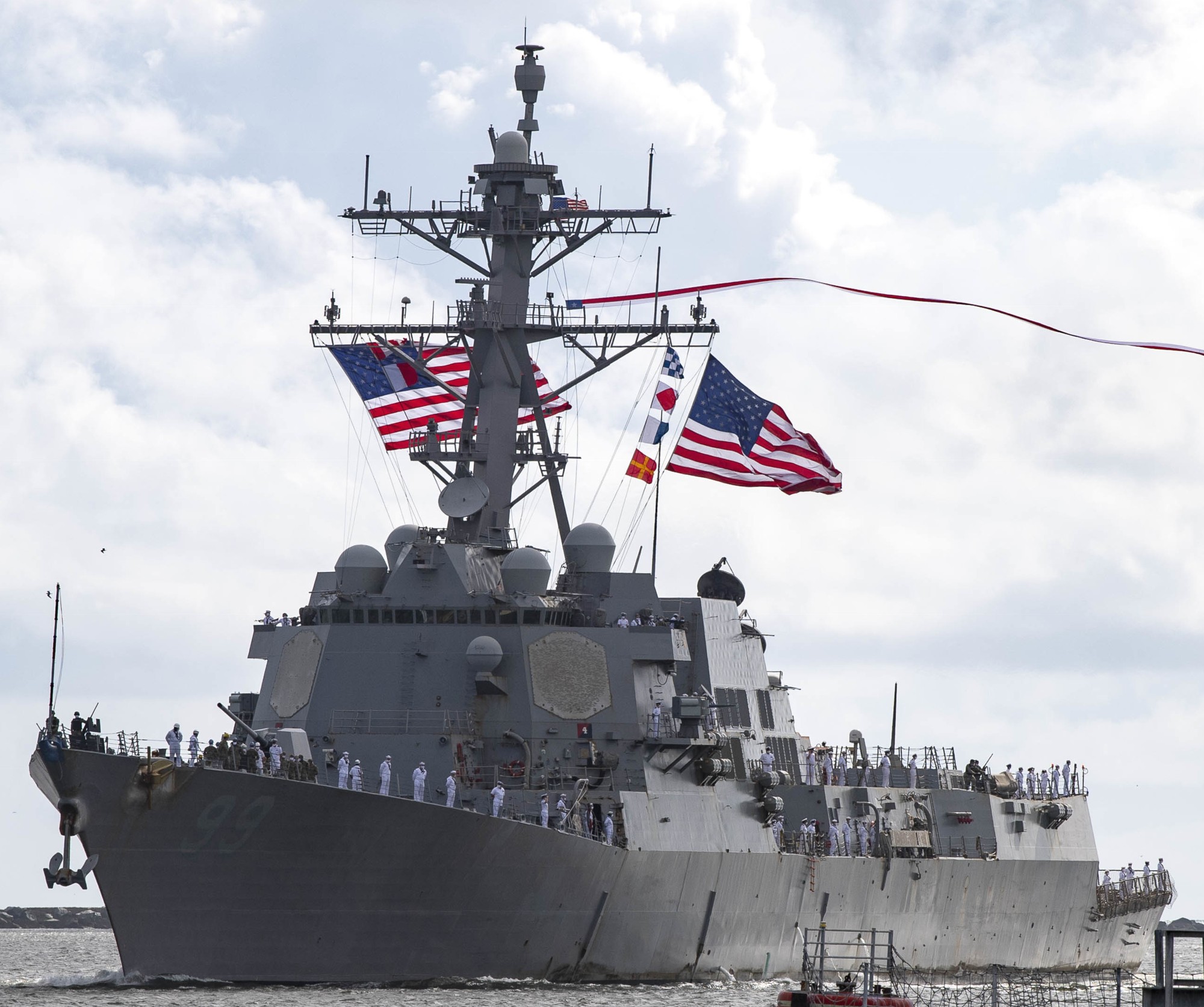 ddg-99 uss farragut arleigh burke class guided missile destroyer aegis us navy returning mayport florida 65