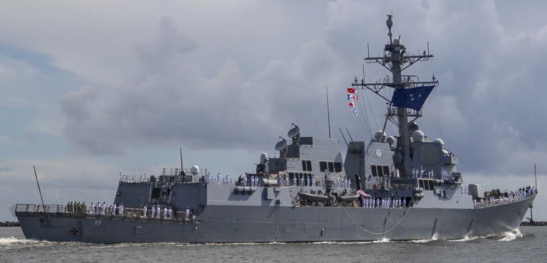 ddg-99 uss farragut arleigh burke class guided missile destroyer aegis us navy naval station mayport florida 74