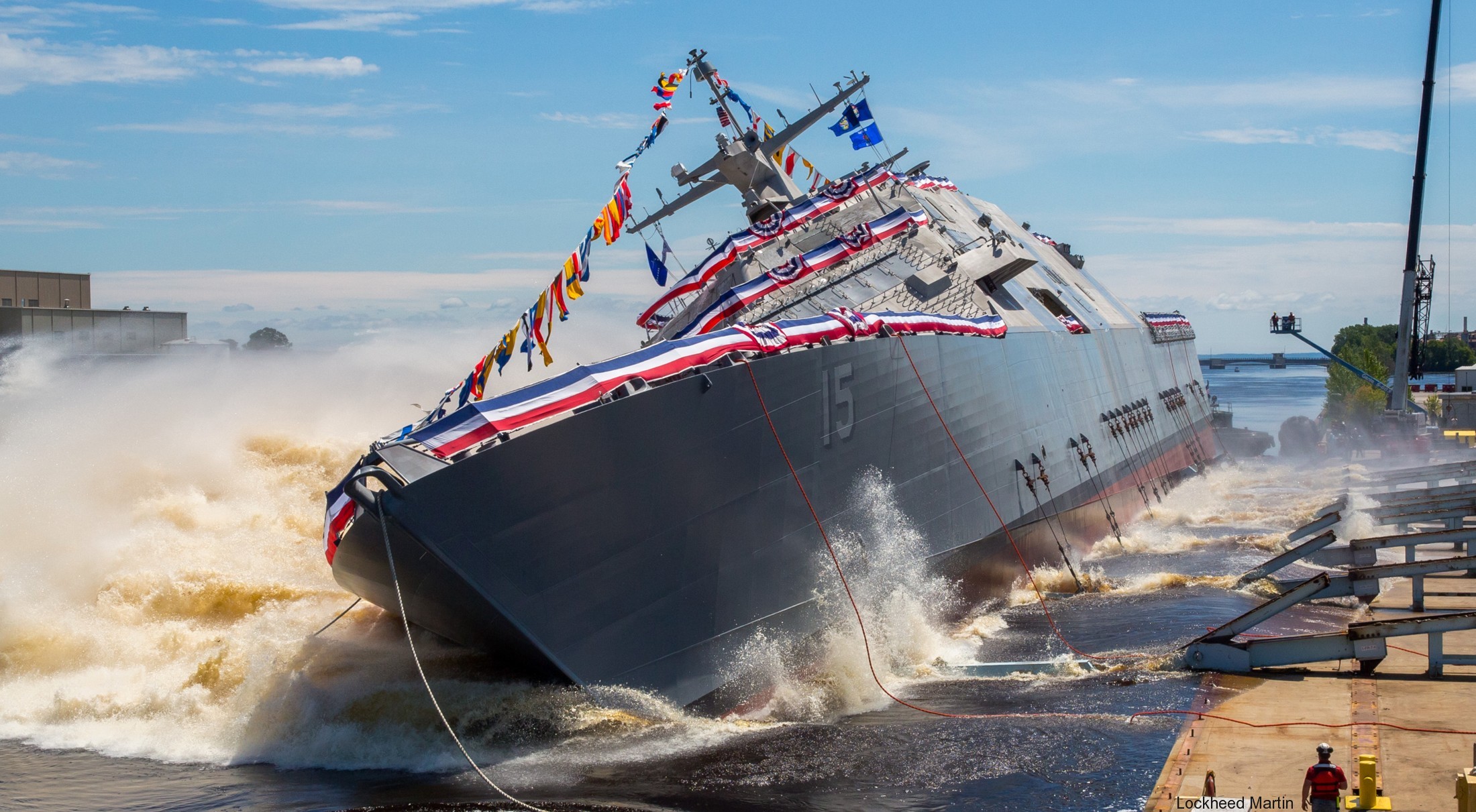 lcs-15 uss billings freedom class littoral combat ship us navy 02 launching marinette