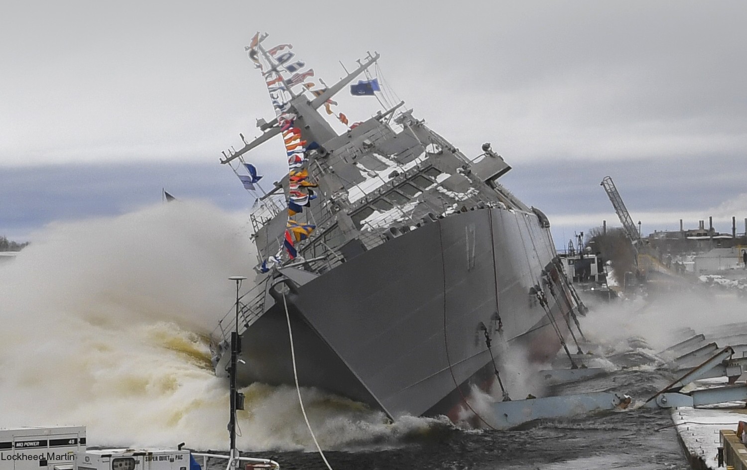 lcs-17 uss indianapolis freedom class littoral combat ship us navy 29 launching ceremony lockheed martin