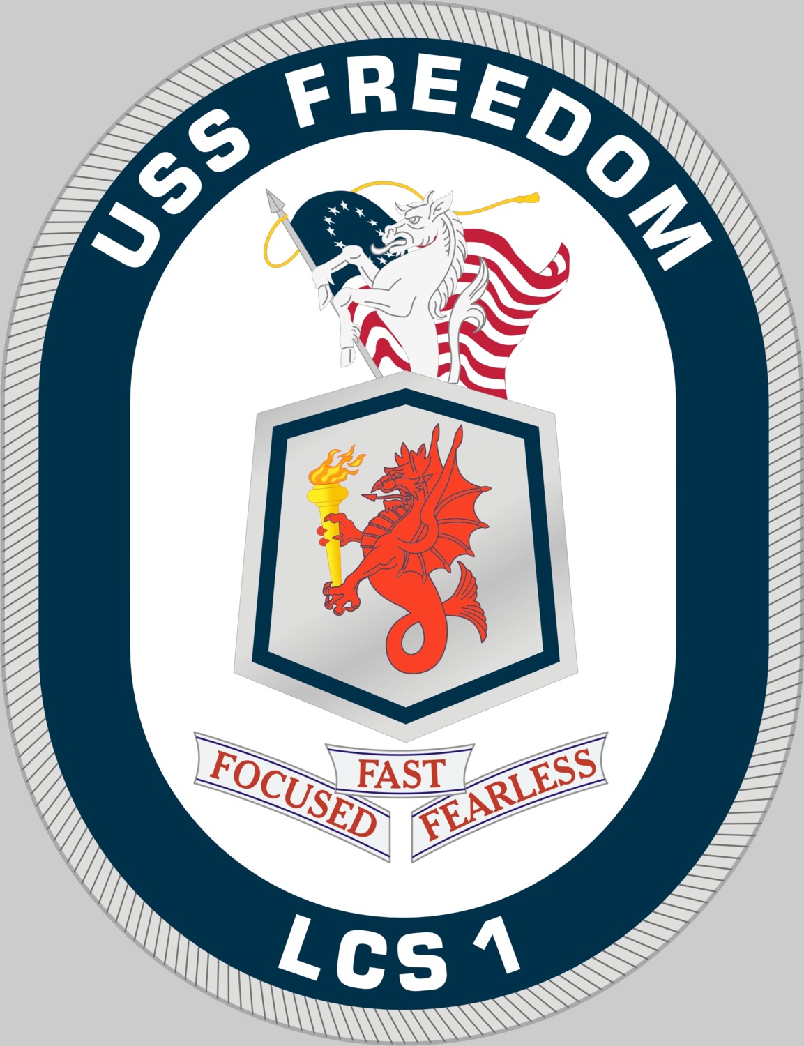 lcs-1 uss freedom insignia crest patch badge class littoral combat ship us navy 02c