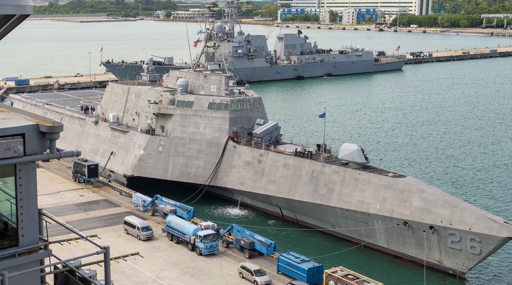 lcs-26 uss mobile independence class littoral combat ship changi naval base singapore 22