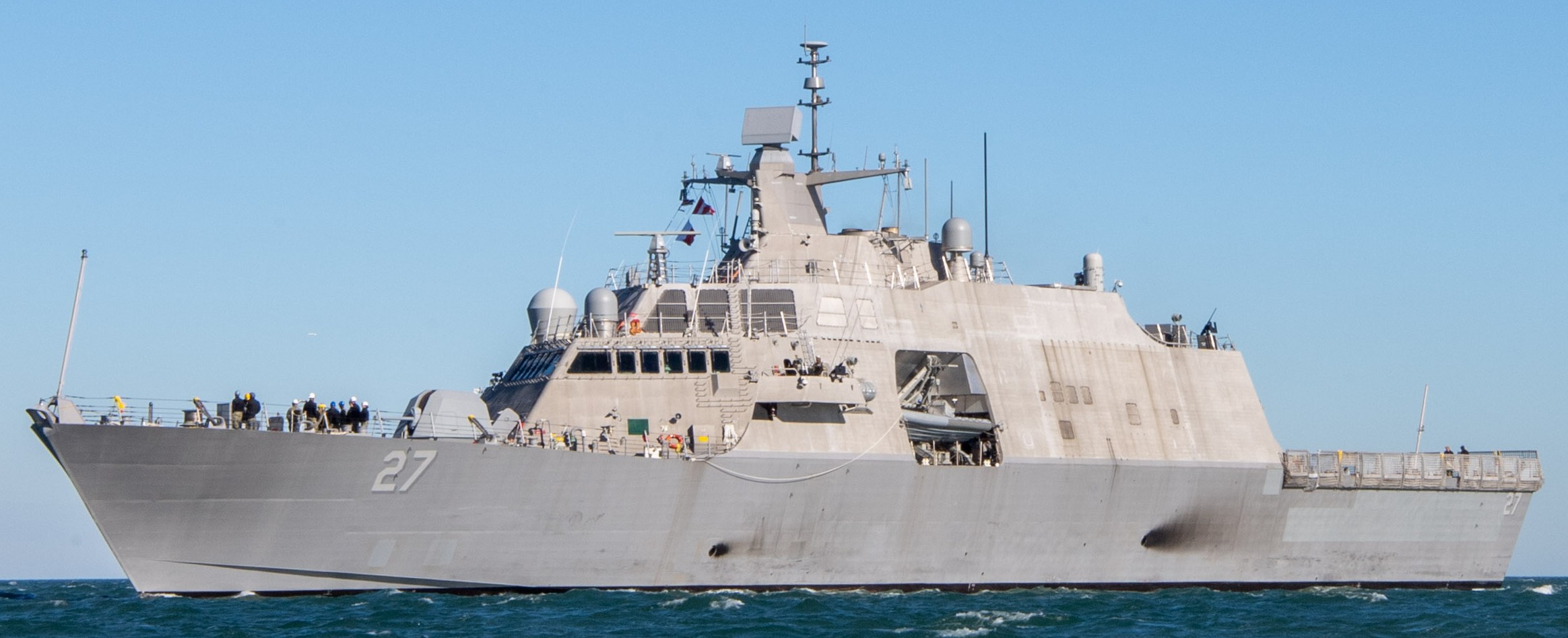 lcs-27 uss nantucket freedom class littoral combat ship arriving boston massachusetts 2024 18