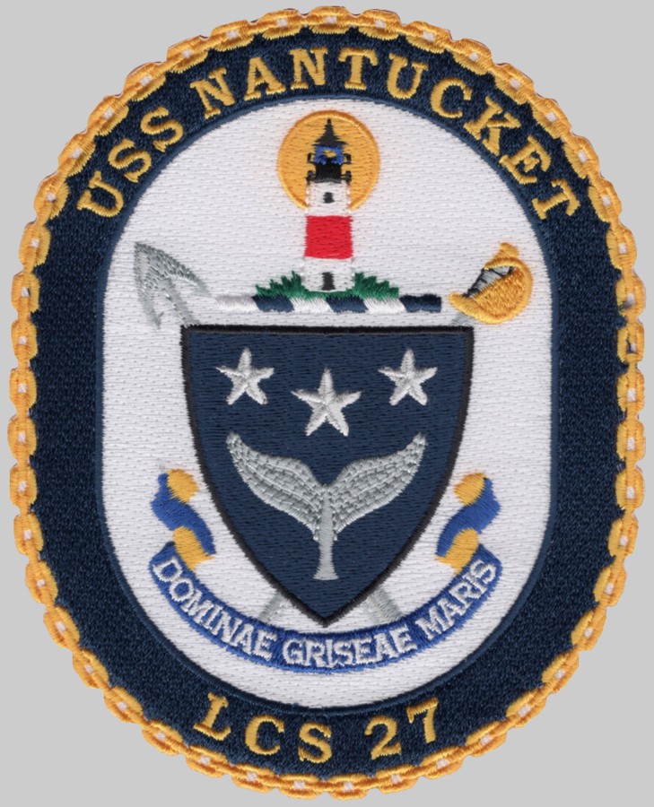 lcs-27 uss nantucket crest insignia patch badge freedom class littoral combat ship us navy 02p