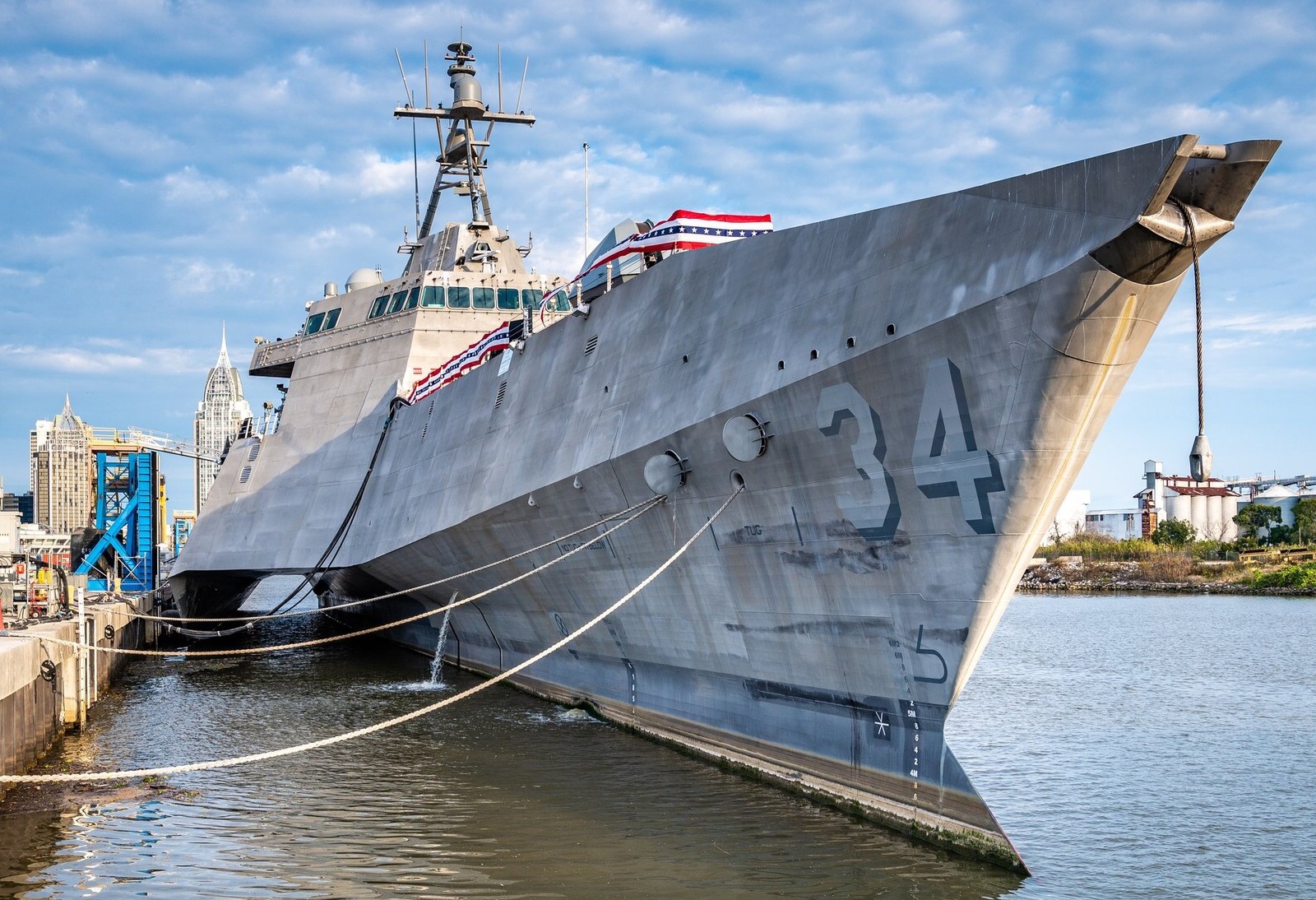 lcs-34 uss augusta littoral combat ship independence class us navy christening 13