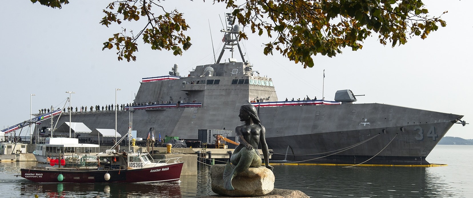 lcs-34 uss augusta littoral combat ship independence class us navy commissioning eastport maine 14