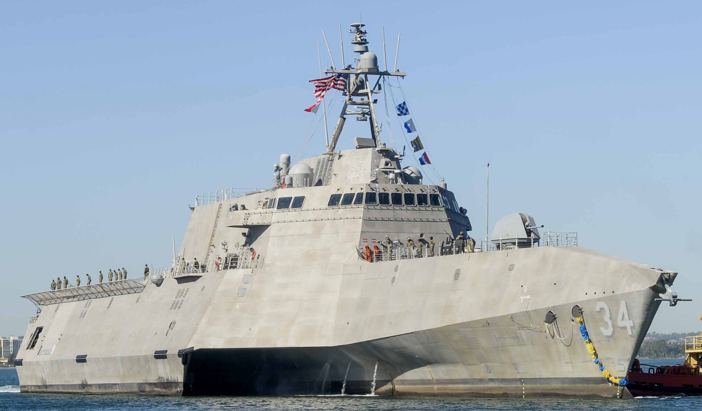 lcs-34 uss augusta independence class littoral combat ship arriving naval base san diego california 17