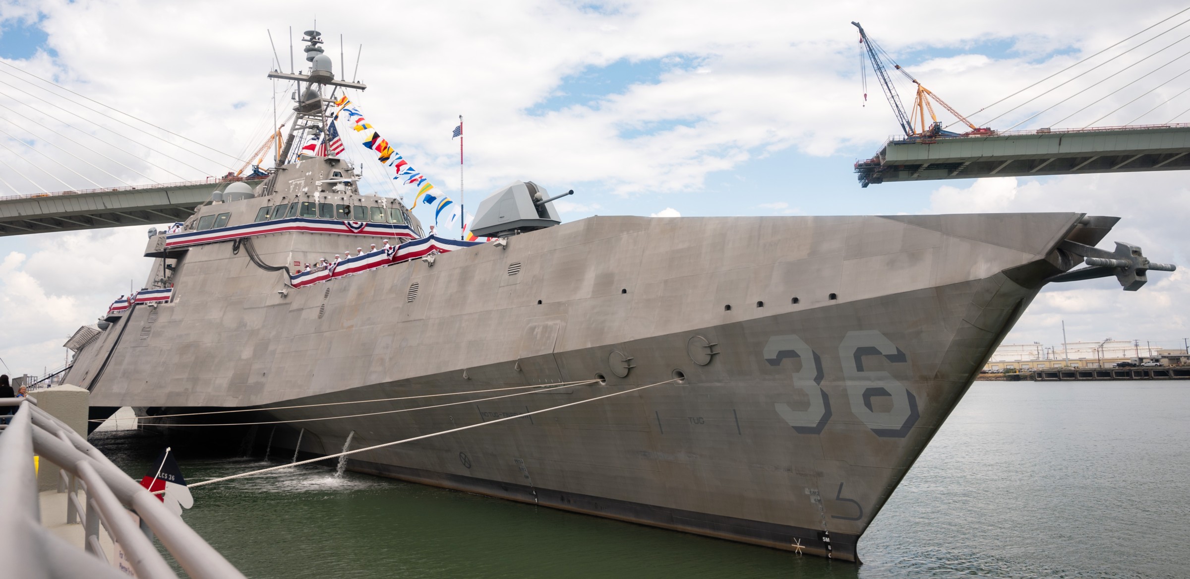 lcs-36 uss kingsville littoral combat ship independence class commissioning ceremony corpus christi 2024 09