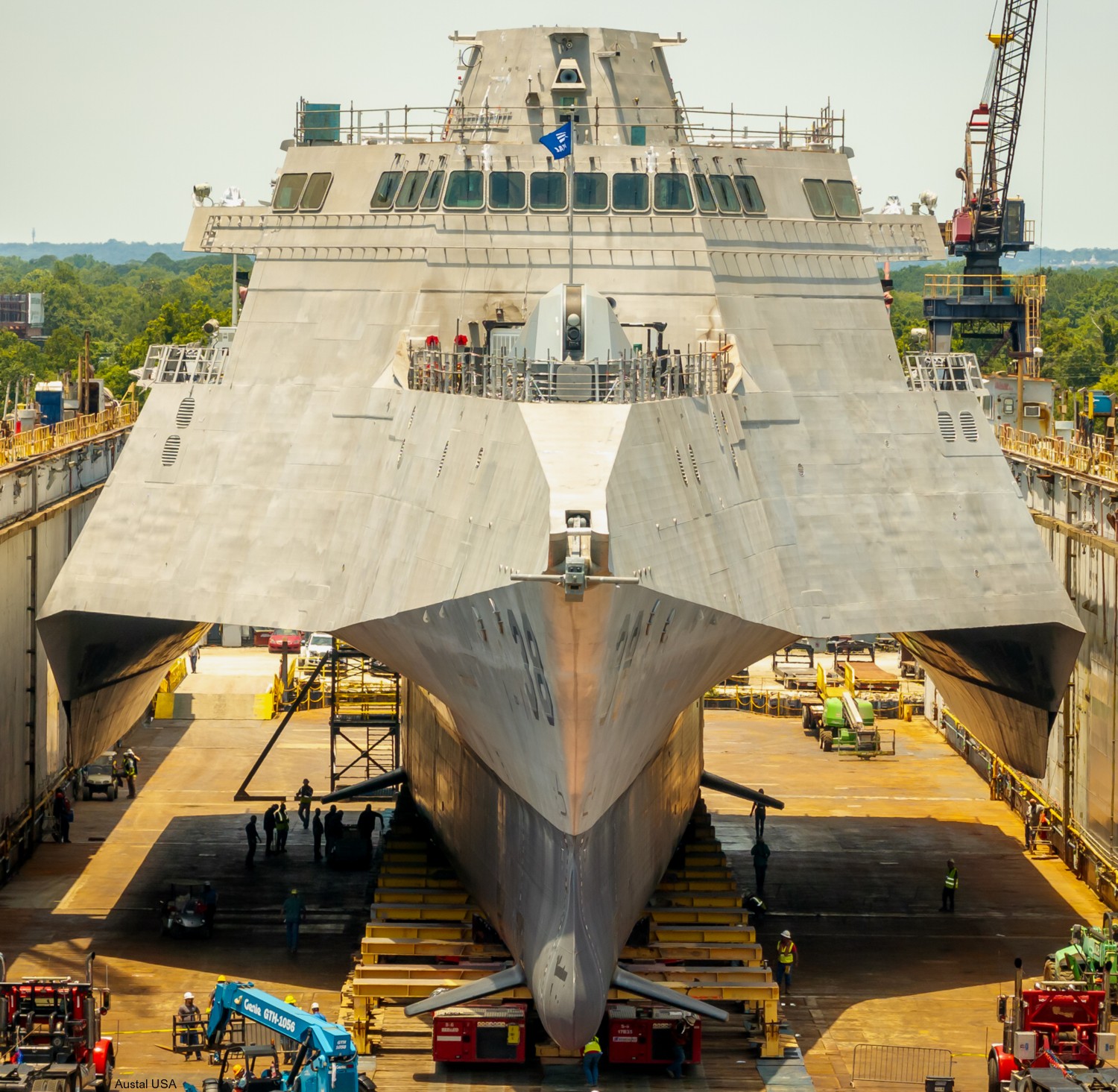 lcs-38 uss pierre independence class littoral combat ship launching 2024 mobile alabama 10