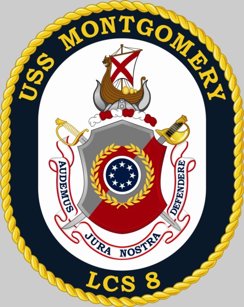 lcs-8 uss montgomery insignia crest patch badge independence class littoral combat ship us navy 02x