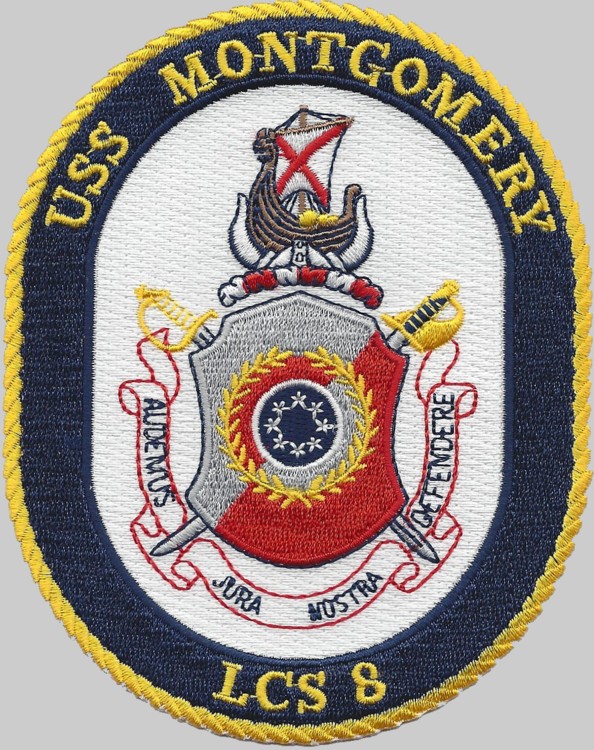 lcs-8 uss montgomery insignia crest patch badge independence class littoral combat ship us navy 02p