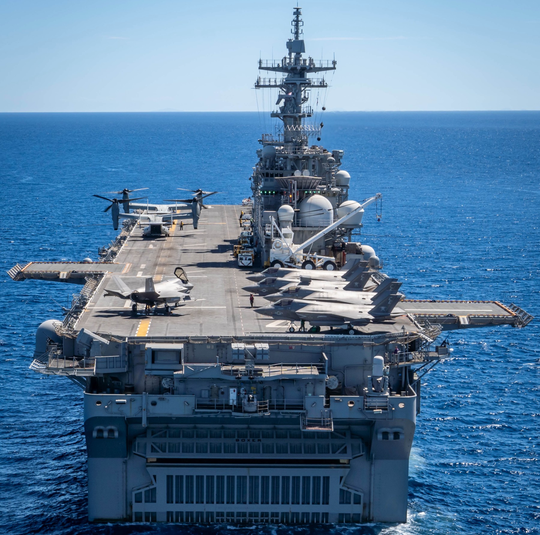 lhd-4 uss boxer wasp class amphibious assault ship landing helicopter dock vmm-165 japan korea 2024 174