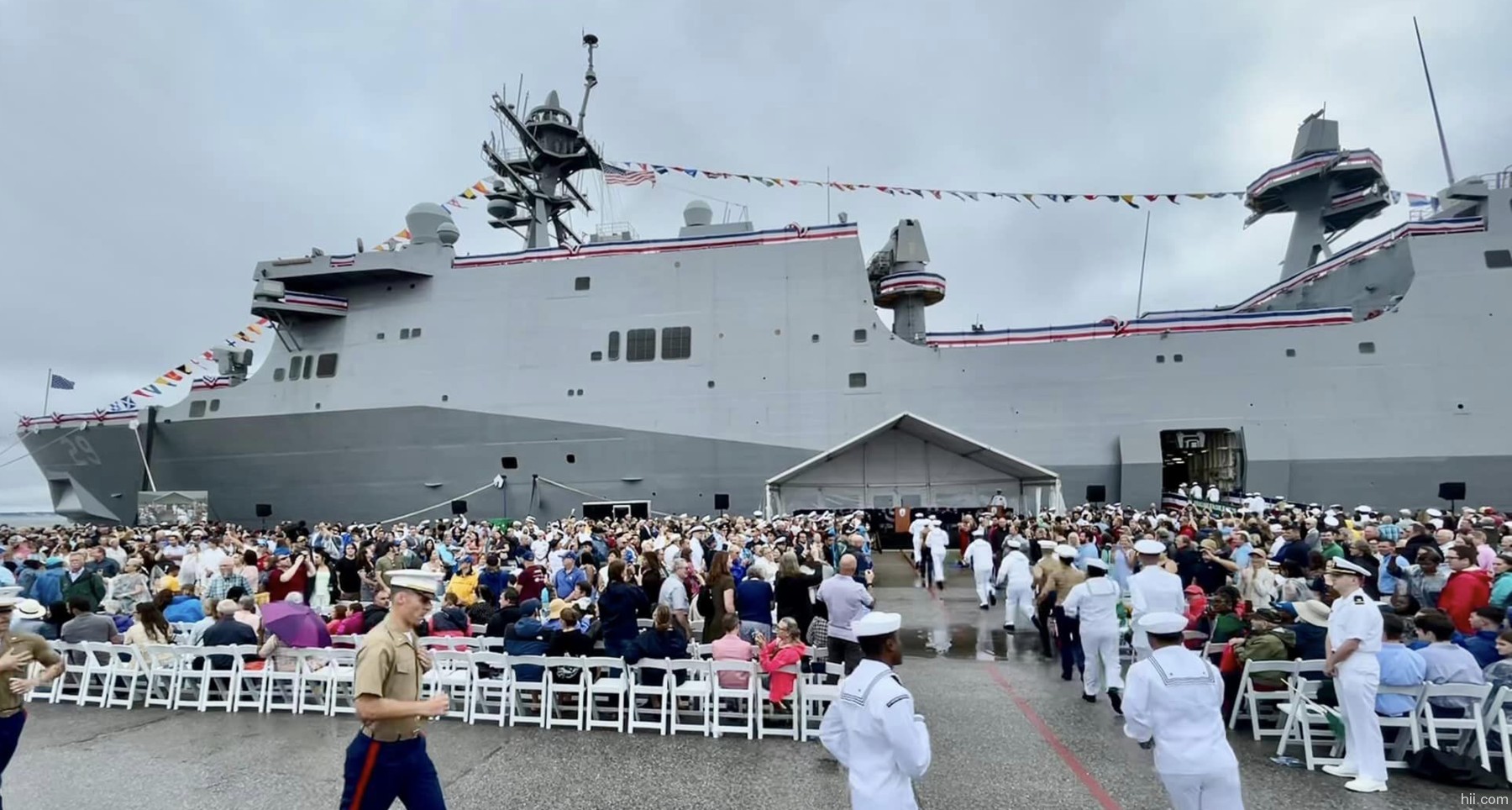 lpd-29 uss richard m. mccool san antonio class amphibious transport dock landing ship commissioning nas pensacola florida hii 2024 22