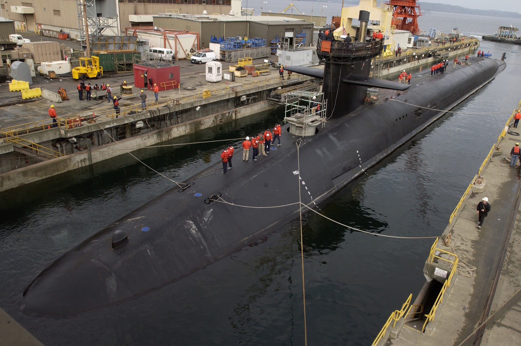 ssbn-727 uss michigan ballistic missile submarine 2002 34 naval submarine base bangor washington