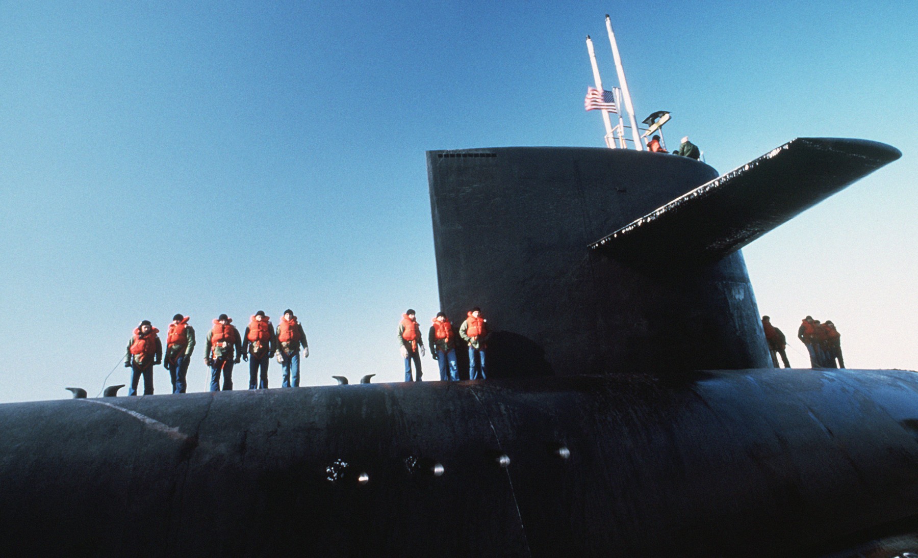 ssbn-729 uss georgia ohio class ballistic missile submarine subase new london groton connecticut 71